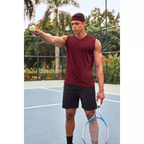 COOFANDY Men's 3 Pack Workout Tank Tops Gym Sleeveless Shirts V Neck Bodybuilding Muscle Tee Shirt