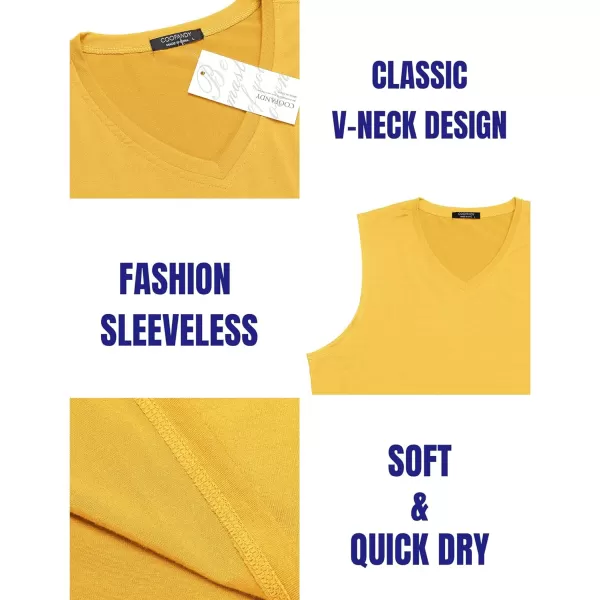 COOFANDY Men's 3 Pack Workout Tank Tops Gym Sleeveless Shirts V Neck Bodybuilding Muscle Tee Shirt