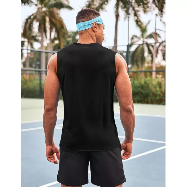 COOFANDY Men's 3 Pack Workout Tank Tops Gym Sleeveless Shirts V Neck Bodybuilding Muscle Tee Shirt