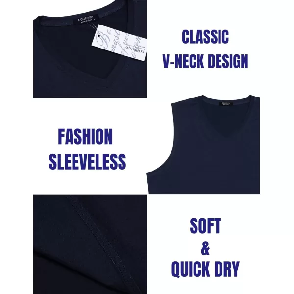 COOFANDY Men's 3 Pack Workout Tank Tops Gym Sleeveless Shirts V Neck Bodybuilding Muscle Tee Shirt