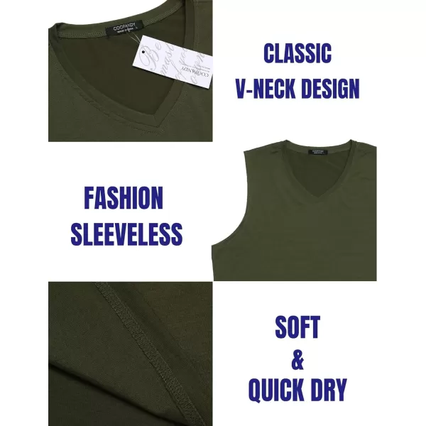 COOFANDY Men's 3 Pack Workout Tank Tops Gym Sleeveless Shirts V Neck Bodybuilding Muscle Tee Shirt