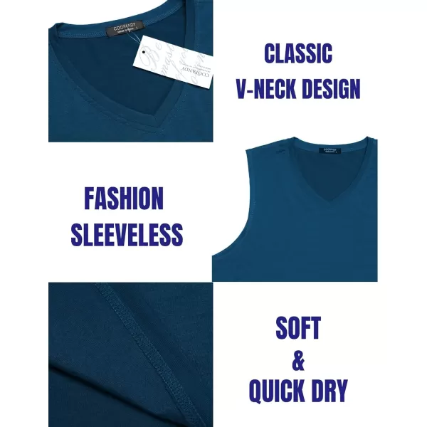 COOFANDY Men's 3 Pack Workout Tank Tops Gym Sleeveless Shirts V Neck Bodybuilding Muscle Tee Shirt