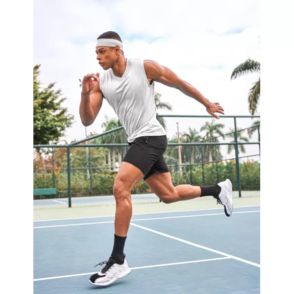 COOFANDY Men's 3 Pack Workout Tank Tops Gym Sleeveless Shirts V Neck Bodybuilding Muscle Tee Shirt
