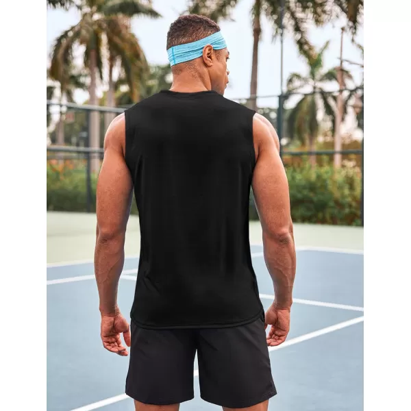 COOFANDY Men's 3 Pack Workout Tank Tops Gym Sleeveless Shirts V Neck Bodybuilding Muscle Tee Shirt