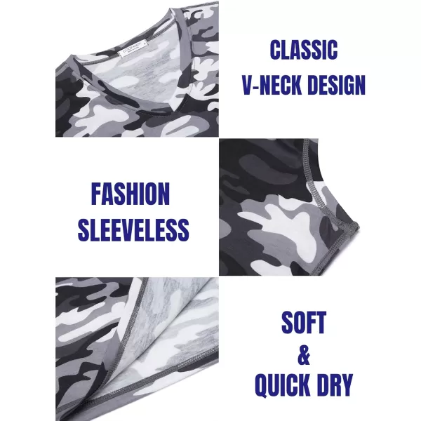 COOFANDY Men's 3 Pack Workout Tank Tops Gym Sleeveless Shirts V Neck Bodybuilding Muscle Tee Shirt