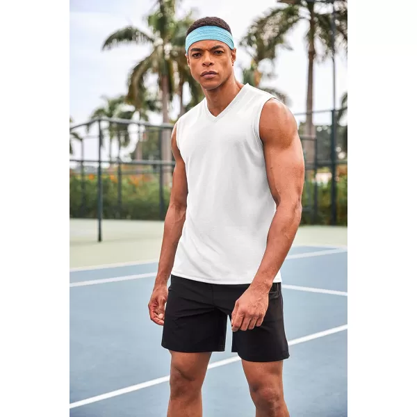 COOFANDY Men's 3 Pack Workout Tank Tops Gym Sleeveless Shirts V Neck Bodybuilding Muscle Tee Shirt