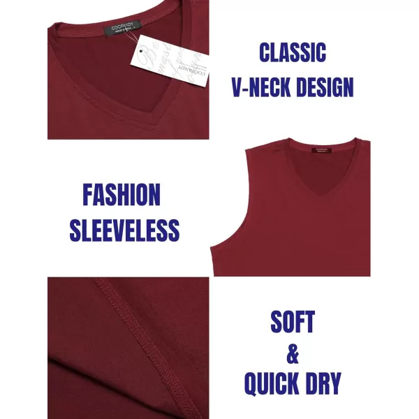 COOFANDY Men's 3 Pack Workout Tank Tops Gym Sleeveless Shirts V Neck Bodybuilding Muscle Tee Shirt