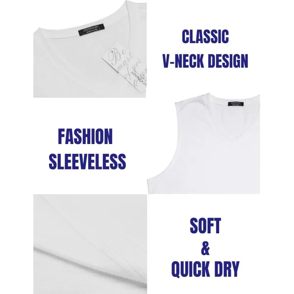 COOFANDY Men's 3 Pack Workout Tank Tops Gym Sleeveless Shirts V Neck Bodybuilding Muscle Tee Shirt