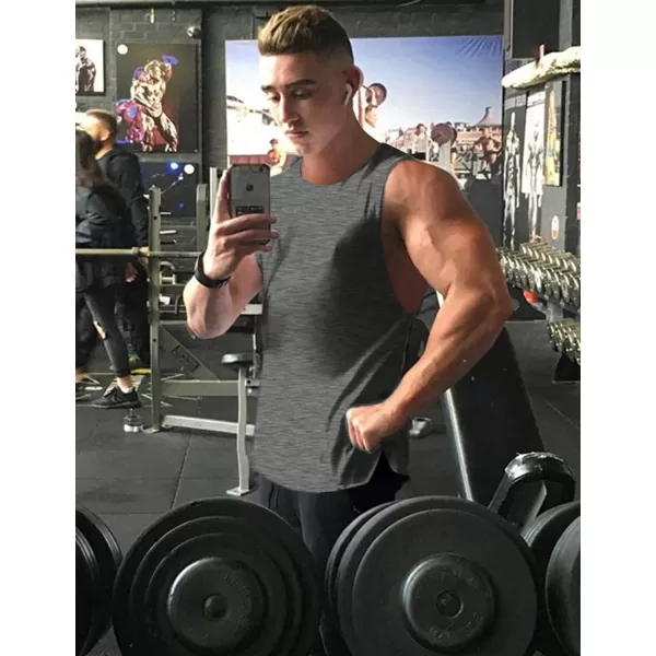 COOFANDY Men's 3 Pack Workout Tank Tops Sleeveless Gym Shirts Bodybuilding Fitness Muscle Tee Shirts