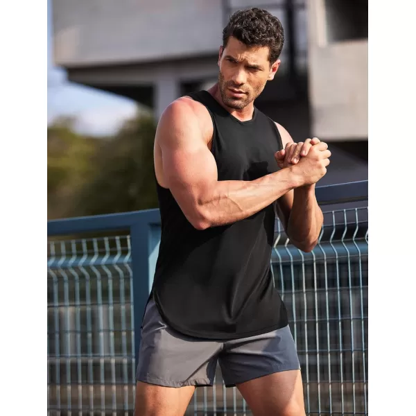 COOFANDY Men's 3 Pack Workout Tank Tops Sleeveless Gym Shirts Bodybuilding Fitness Muscle Tee Shirts