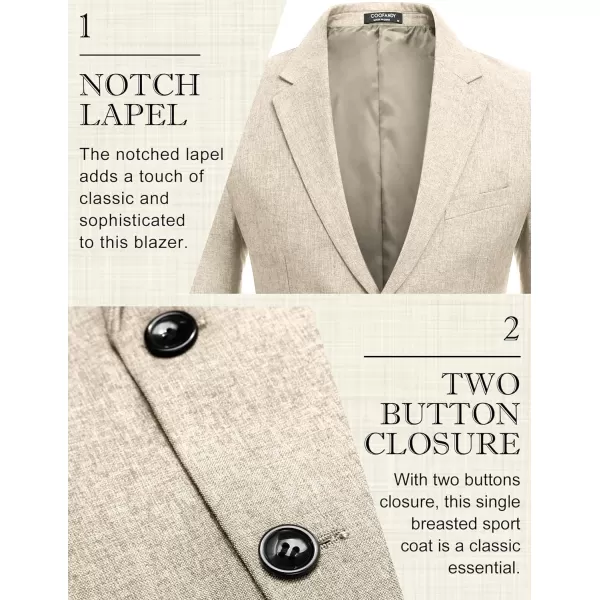 COOFANDY Men's Blazer Casual Slim Fit Sport Coats Two Button Lightweight Suit Jacket