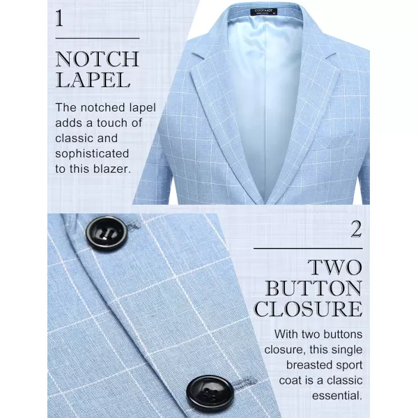 COOFANDY Men's Blazer Casual Slim Fit Sport Coats Two Button Lightweight Suit Jacket