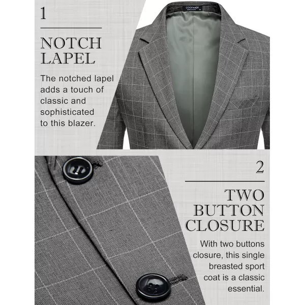 COOFANDY Men's Blazer Casual Slim Fit Sport Coats Two Button Lightweight Suit Jacket