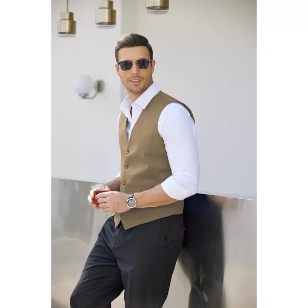 COOFANDY Men's Business Suit Vest Casual Dress Vest Slim Fit Waistcoat Vest