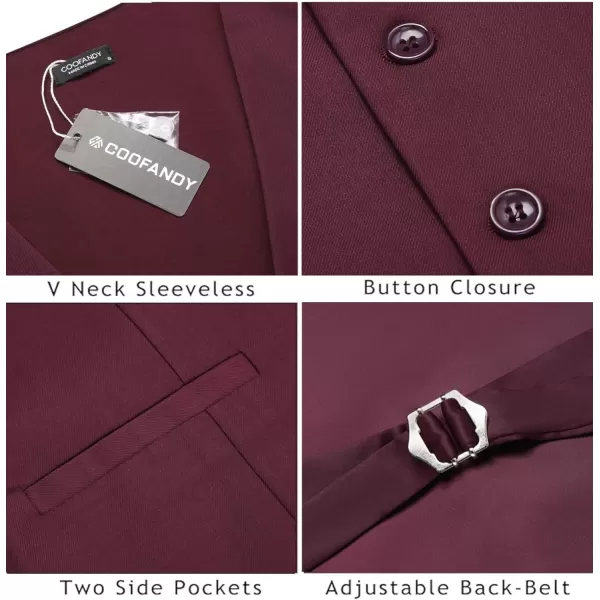 COOFANDY Men's Business Suit Vest Casual Dress Vest Slim Fit Waistcoat Vest