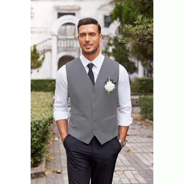 COOFANDY Men's Business Suit Vest Casual Dress Vest Slim Fit Waistcoat Vest