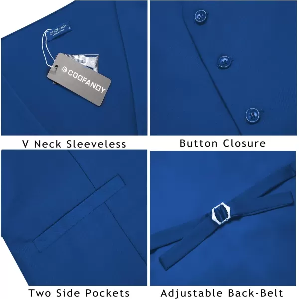 COOFANDY Men's Business Suit Vest Casual Dress Vest Slim Fit Waistcoat Vest