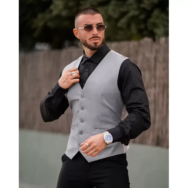 COOFANDY Men's Business Suit Vest Casual Dress Vest Slim Fit Waistcoat Vest