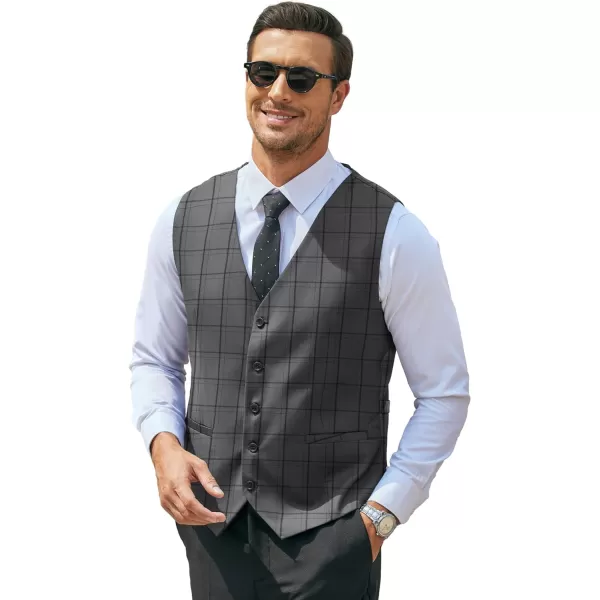 COOFANDY Men's Business Suit Vest Casual Dress Vest Slim Fit Waistcoat Vest