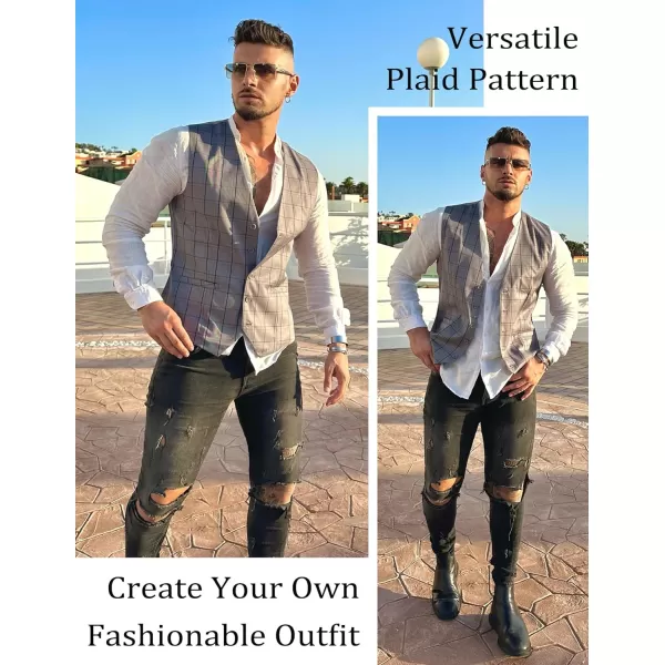 COOFANDY Men's Business Suit Vest Casual Dress Vest Slim Fit Waistcoat Vest