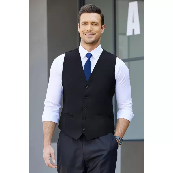 COOFANDY Men's Business Suit Vest Casual Dress Vest Slim Fit Waistcoat Vest