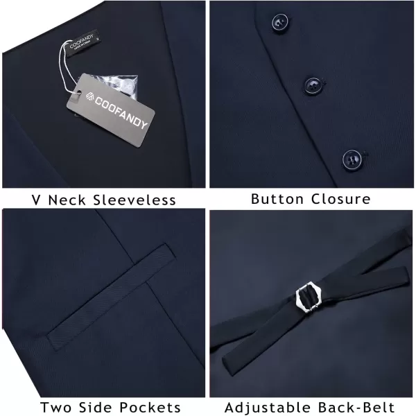 COOFANDY Men's Business Suit Vest Casual Dress Vest Slim Fit Waistcoat Vest