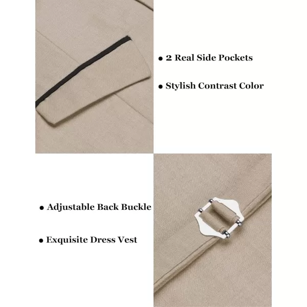 COOFANDY Men's Business Suit Vest Slim Fit Dress Vest Wedding Waistcoat