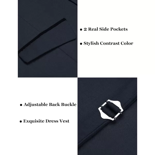 COOFANDY Men's Business Suit Vest Slim Fit Dress Vest Wedding Waistcoat