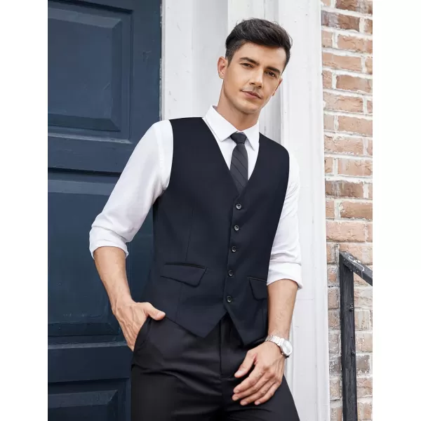 COOFANDY Men's Business Suit Vest Slim Fit Dress Vest Wedding Waistcoat