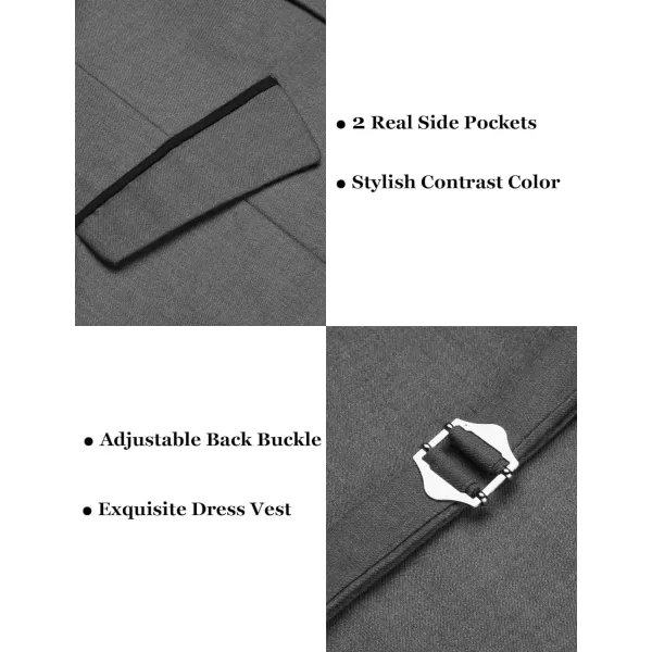COOFANDY Men's Business Suit Vest Slim Fit Dress Vest Wedding Waistcoat
