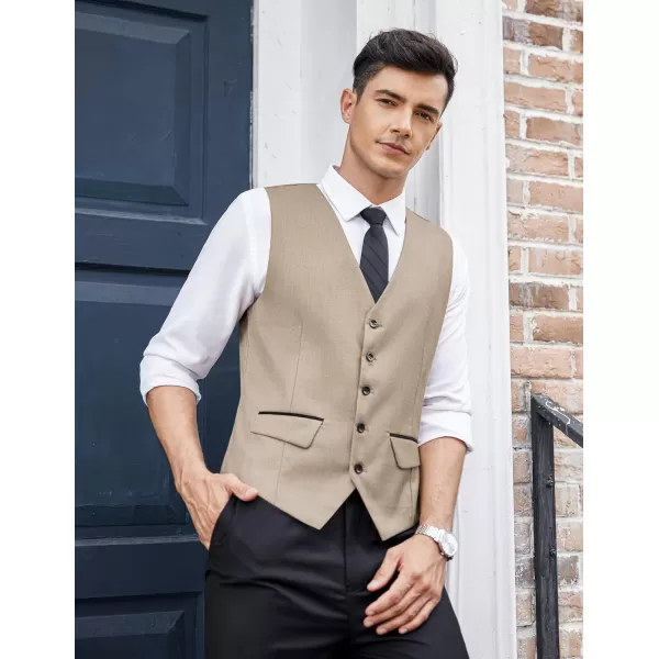 COOFANDY Men's Business Suit Vest Slim Fit Dress Vest Wedding Waistcoat
