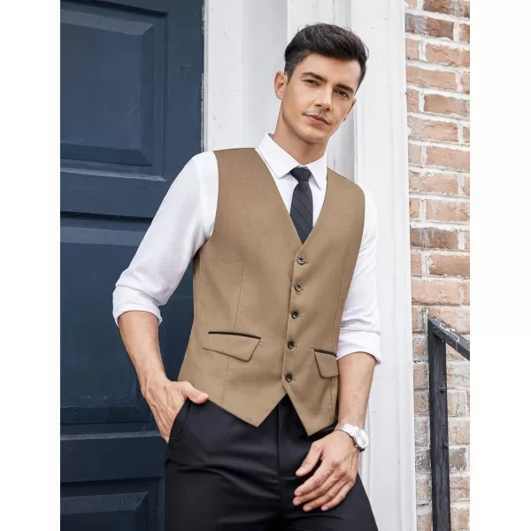COOFANDY Men's Business Suit Vest Slim Fit Dress Vest Wedding Waistcoat