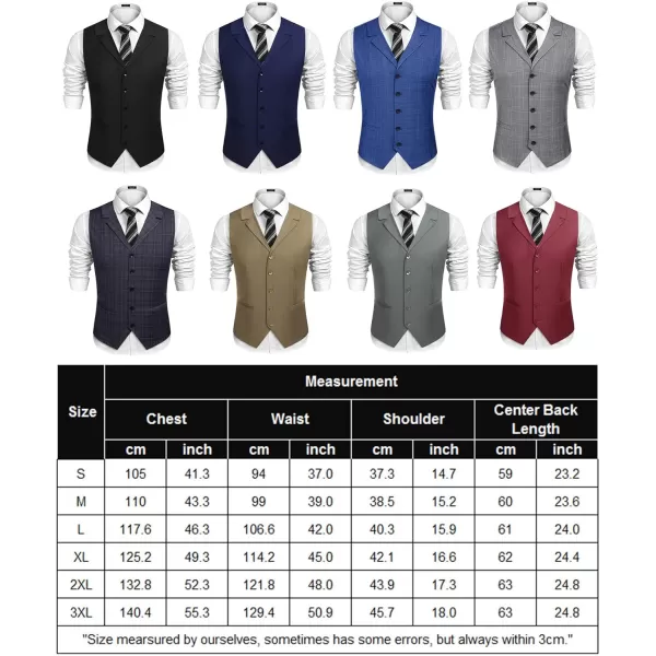 COOFANDY Men's Business Suit Vest Slim Fit Dress Waistcoat for Wedding Party Dinner
