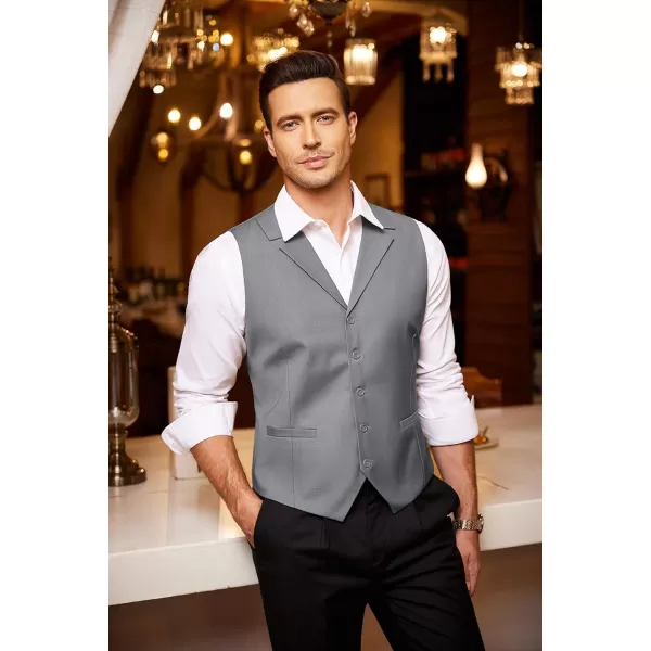 COOFANDY Men's Business Suit Vest Slim Fit Dress Waistcoat for Wedding Party Dinner