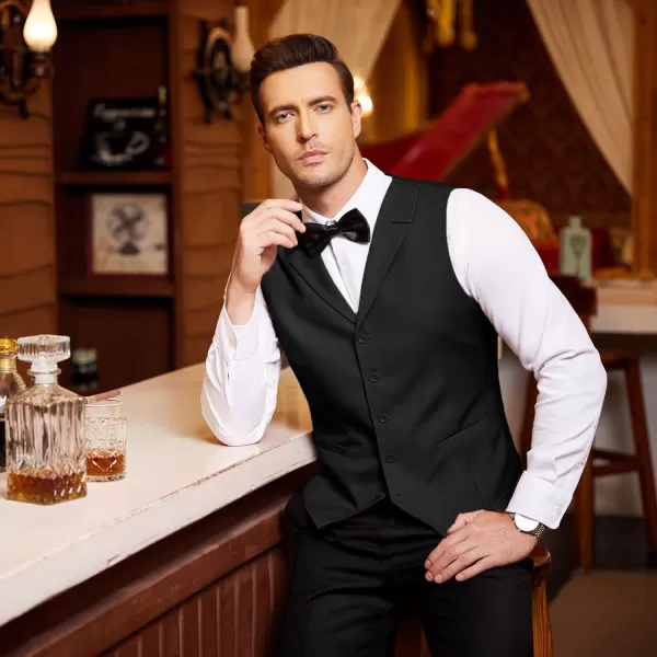 COOFANDY Men's Business Suit Vest Slim Fit Dress Waistcoat for Wedding Party Dinner