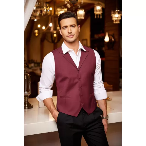 COOFANDY Men's Business Suit Vest Slim Fit Dress Waistcoat for Wedding Party Dinner