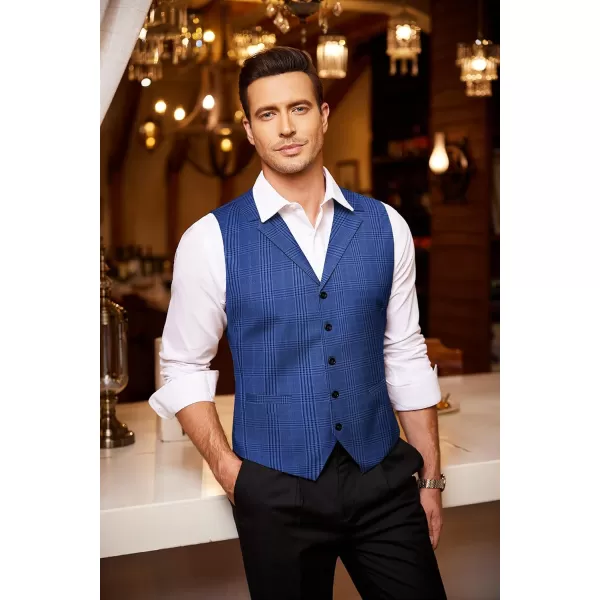 COOFANDY Men's Business Suit Vest Slim Fit Dress Waistcoat for Wedding Party Dinner