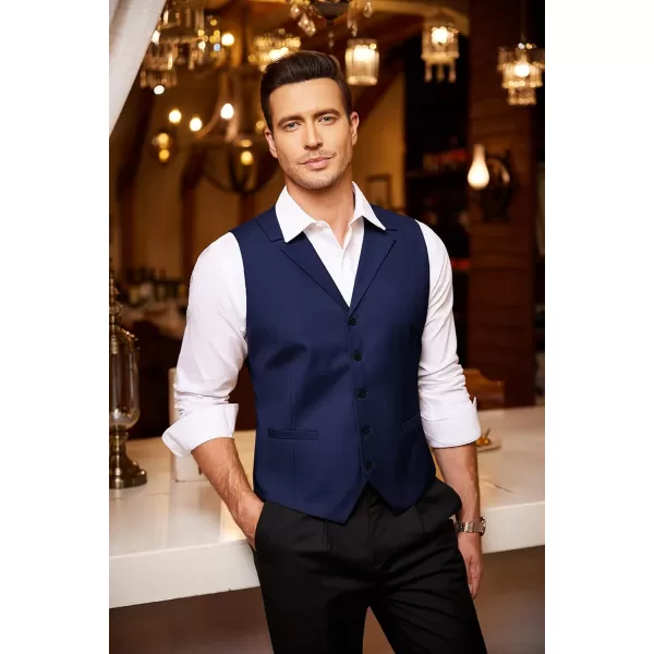 COOFANDY Men's Business Suit Vest Slim Fit Dress Waistcoat for Wedding Party Dinner