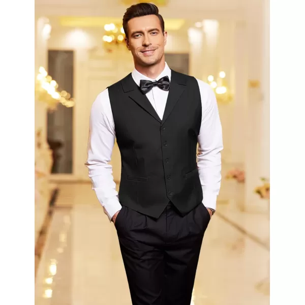 COOFANDY Men's Business Suit Vest Slim Fit Dress Waistcoat for Wedding Party Dinner