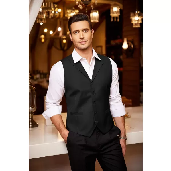 COOFANDY Men's Business Suit Vest Slim Fit Dress Waistcoat for Wedding Party Dinner