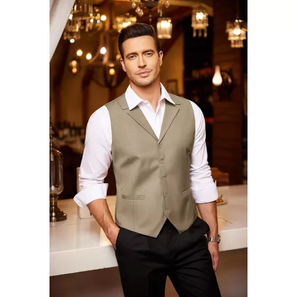 COOFANDY Men's Business Suit Vest Slim Fit Dress Waistcoat for Wedding Party Dinner