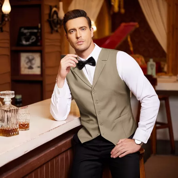 COOFANDY Men's Business Suit Vest Slim Fit Dress Waistcoat for Wedding Party Dinner