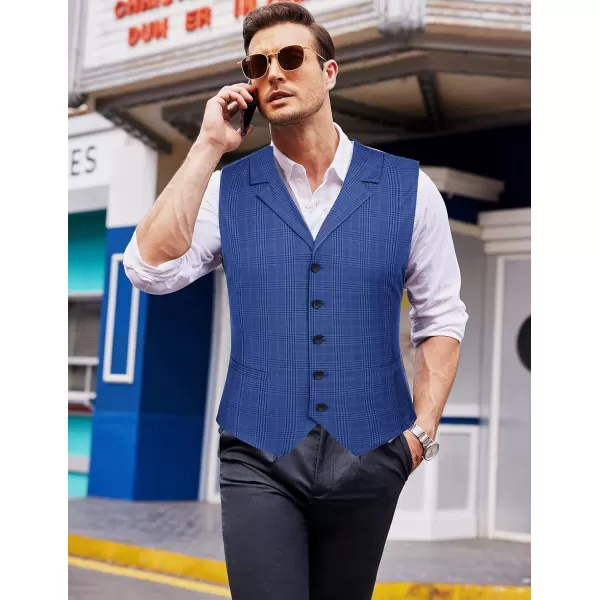 COOFANDY Men's Business Suit Vest Slim Fit Dress Waistcoat for Wedding Party Dinner