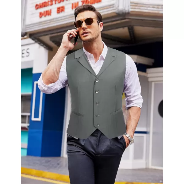 COOFANDY Men's Business Suit Vest Slim Fit Dress Waistcoat for Wedding Party Dinner