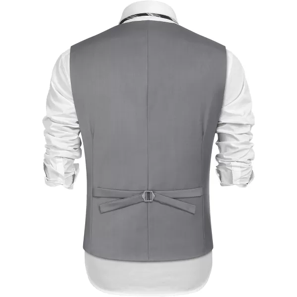 COOFANDY Men's Business Suit Vest Slim Fit Dress Waistcoat for Wedding Party Dinner