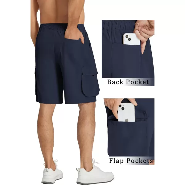 COOFANDY Mens Cargo Shorts Drawstring Casual Shorts Elastic Waist Summer Beach Shorts with Multi Pockets