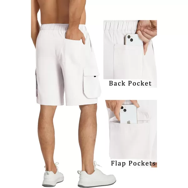 COOFANDY Mens Cargo Shorts Drawstring Casual Shorts Elastic Waist Summer Beach Shorts with Multi Pockets