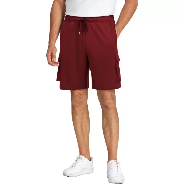 COOFANDY Men's Cargo Shorts Elastic Waist Drawstring Summer Casual Shorts Jogger Sweat Shorts with Multi Pockets