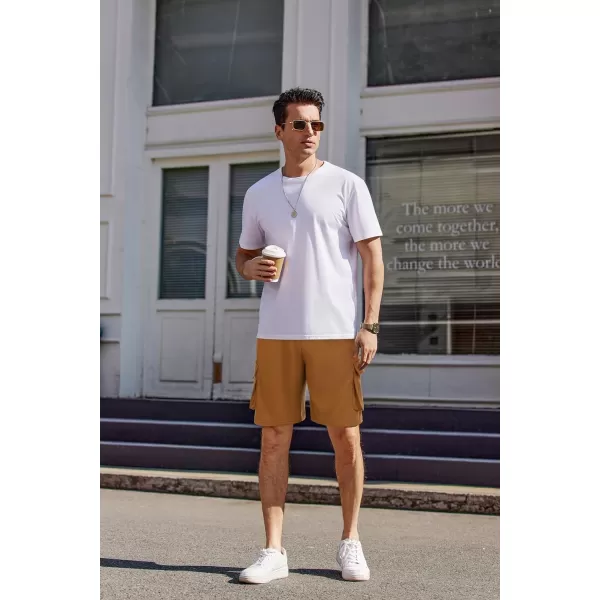 COOFANDY Men's Cargo Shorts Elastic Waist Drawstring Summer Casual Shorts Jogger Sweat Shorts with Multi Pockets