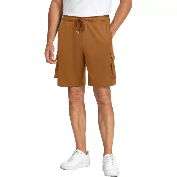 COOFANDY Men's Cargo Shorts Elastic Waist Drawstring Summer Casual Shorts Jogger Sweat Shorts with Multi Pockets